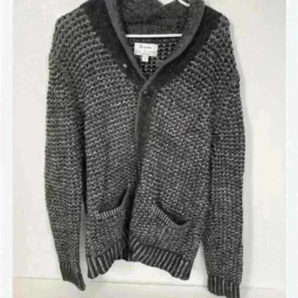 Neiman Marcus x Rag & Bone Cardigan Sweater Mens medium Black Multi - Picture 1 of 6